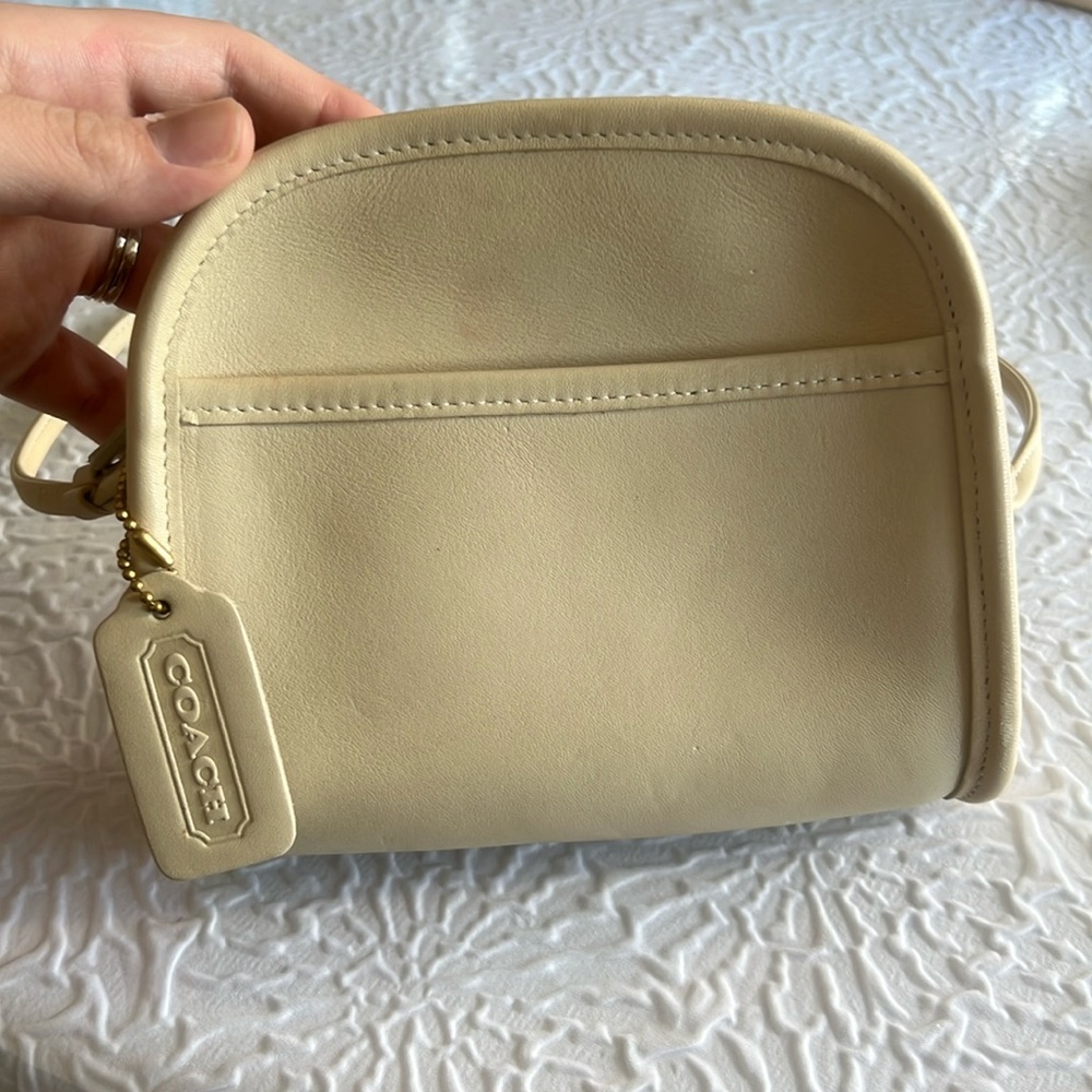 Vintage Coach Abbie Bone Leather Crossbody Handbag 9017